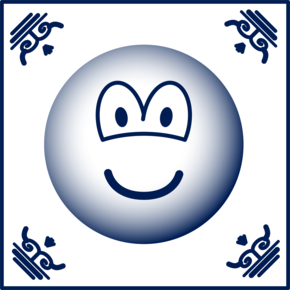 Delftsblauwe emoticon